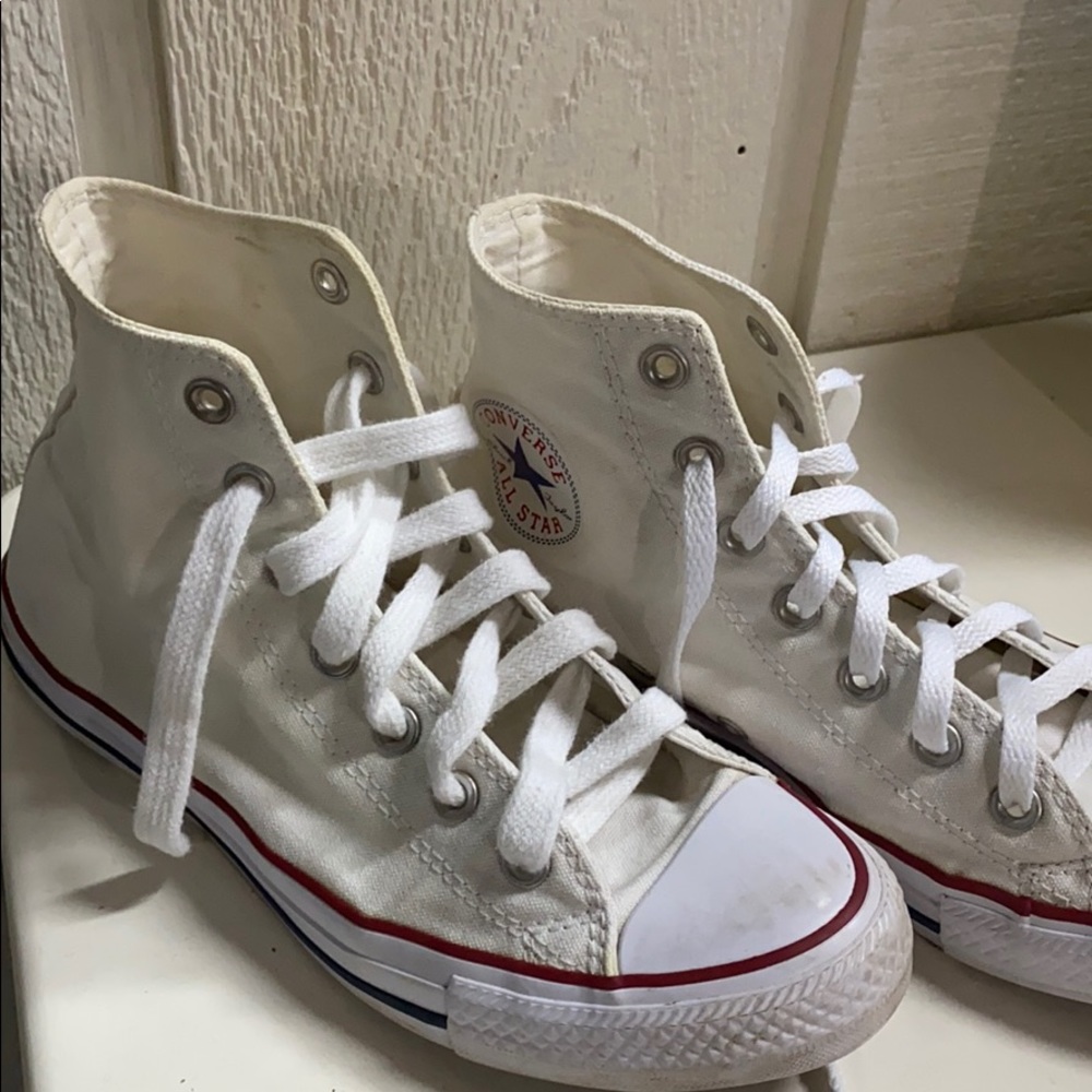 White Hightop Converse